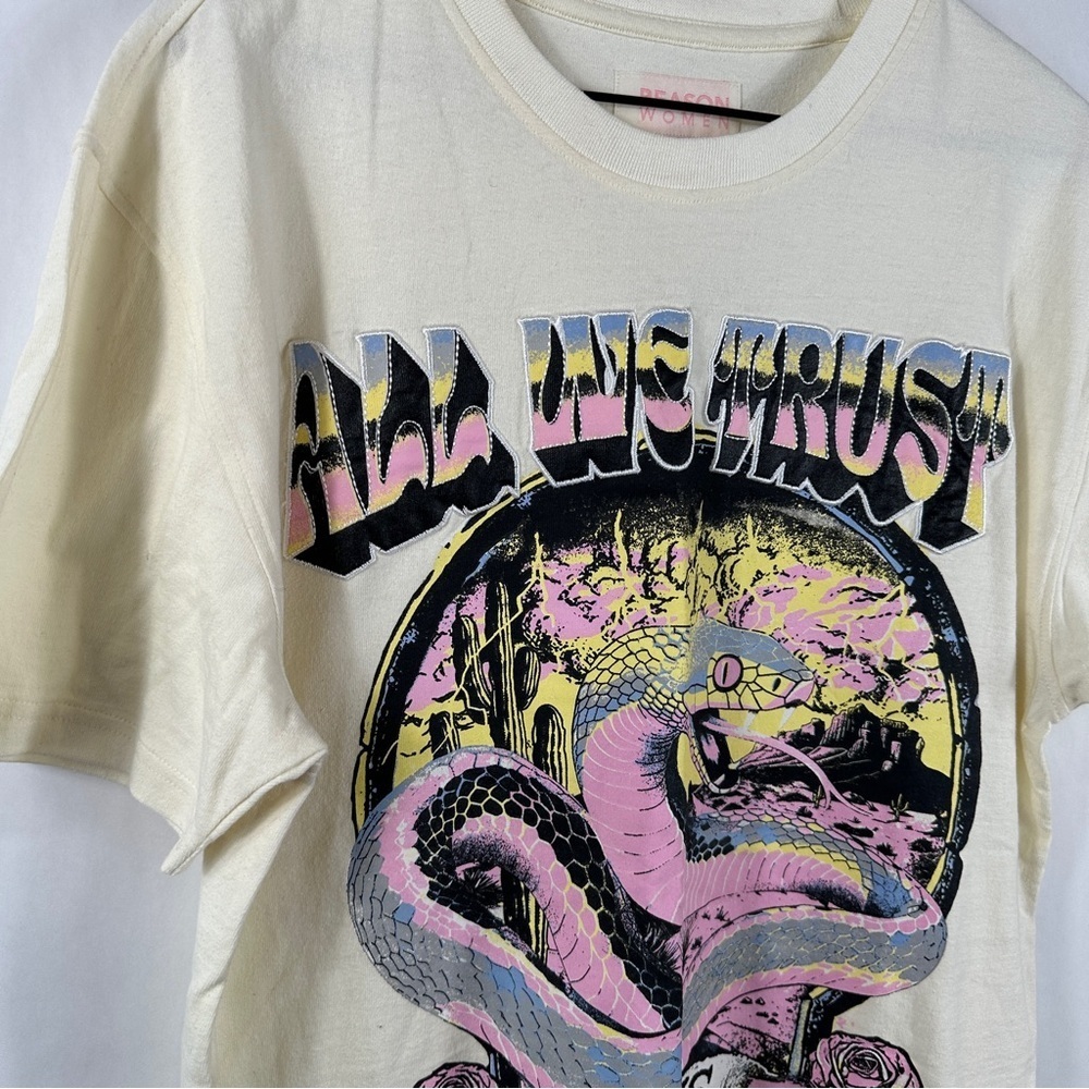 Cream Cotton T-Shirt - Picture 2 of 9